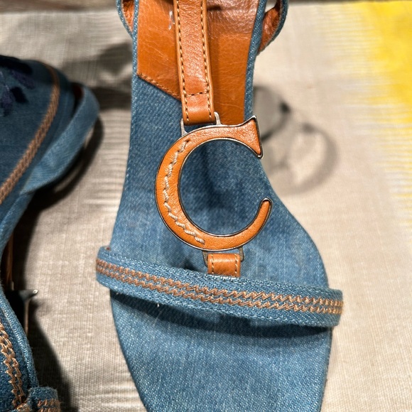 *Rare Vintage* Christian Dior Women's Denim Wedges - Picture 7 of 12